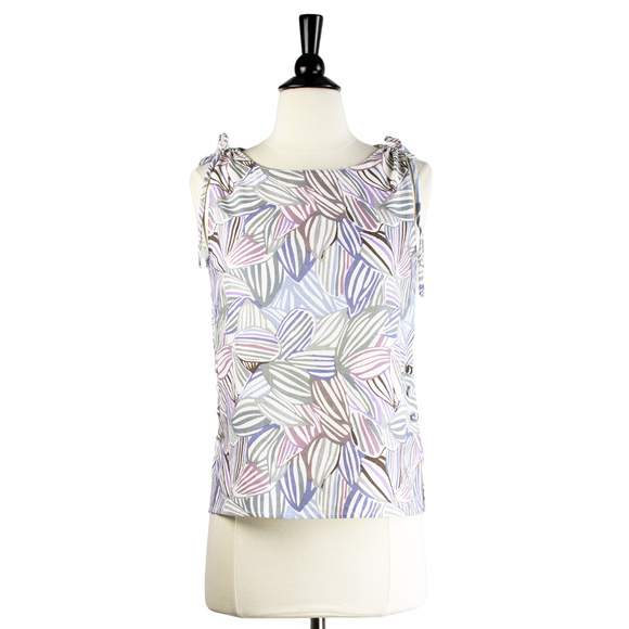 Pepaloves | Sleeveless Linen Tie Shoulder Tank - Picture 1 of 4
